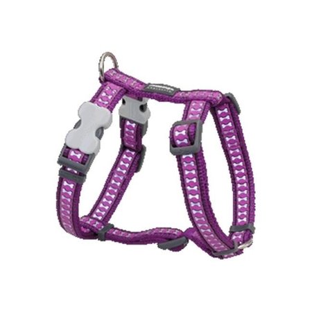 RED DINGO Red Dingo DH-RB-PU-LG Dog Harness Reflective Purple; Large DH-RB-PU-LG